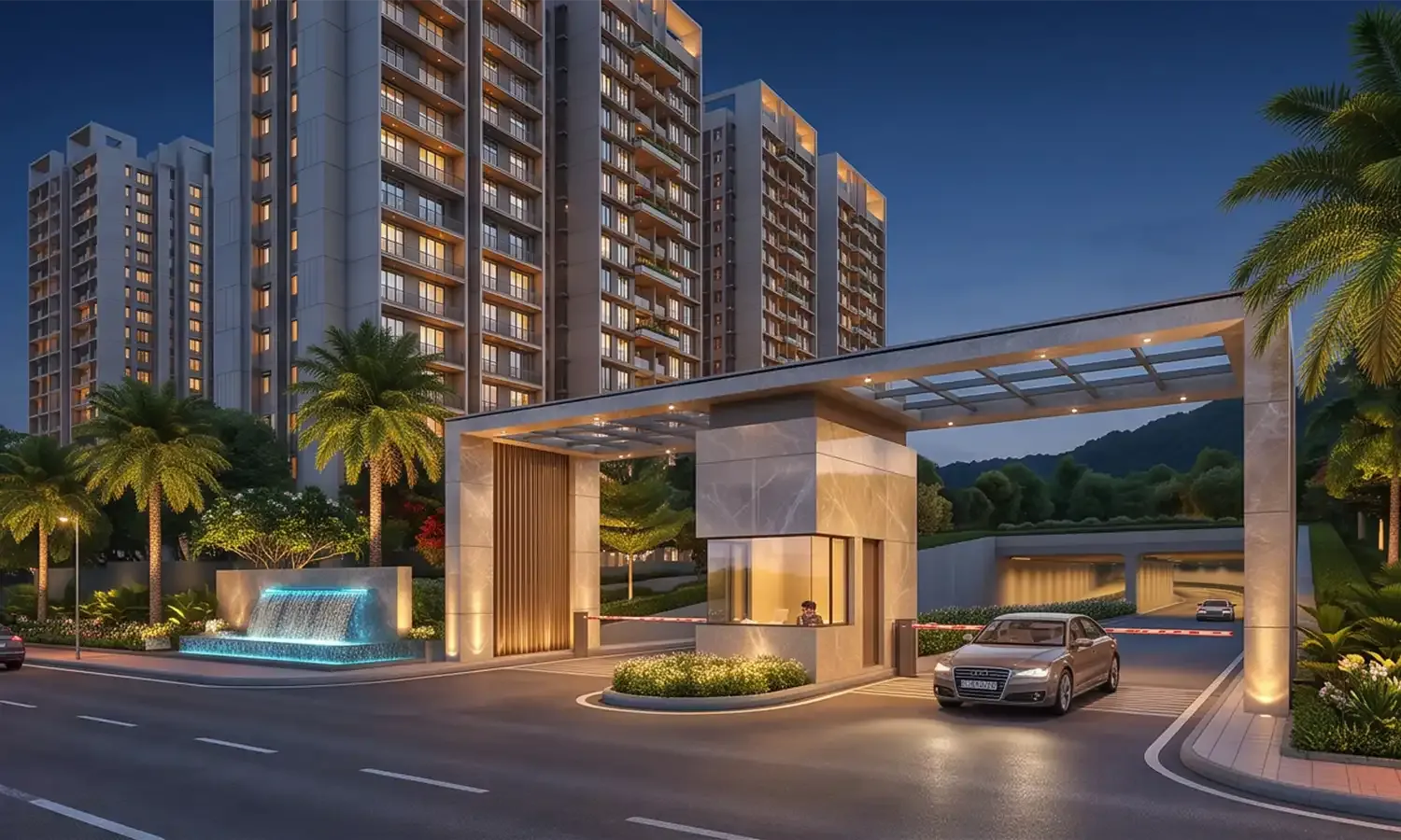 Luxury Residential Project – Grand Entrance Gate View